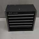 P.I.T. Mini Black Tool Box, Portable 5-Drawer Micro Roll Cab Steel Stackable Tool Box with Liner, Black Small Tool Case for Tools Storage and Organizers, Home DIY