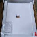 DreamLine SlimLine 32 in. D x 48 in. W x 2 3/4 in. H Center Drain Single Threshold Shower Base in White, DLT-1132480