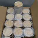 SHOWIN 10 OZ Thick Candle Jars for Making Candles 15 Pcs, Empty Jars with Wood Lids for Candle Making, Sample Container, Frosted White