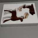 Bucherry 2 Pack Velvet Reindeer Christmas Decorations Flocking Christmas Reindeer Figurines Tabletop Deer Statues Decor for Table Mantel Farmhouse Xmas Winter Holiday Decor Gift (Brown)