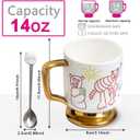 Christmas Mugs Whimsical Animal Ceramic fun Coffee Mug  14oz Childlike Hand-Drawn Cat, Dog & Bear Design  Cute gothic Coffee Cup Gift for Women, Girls, Kids (white)