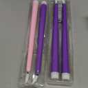 Ni-JASW Advent Flameless Taper Candles with Remote, Flickering Pink Purple Christmas LED Candlesticks Battery Operated Set of 4