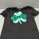 St Patricks Day Shirt Women: Lucky Shamrock Tshirt Irish Shirts St Patrick’s Clover Short Sleeve Tee Top M