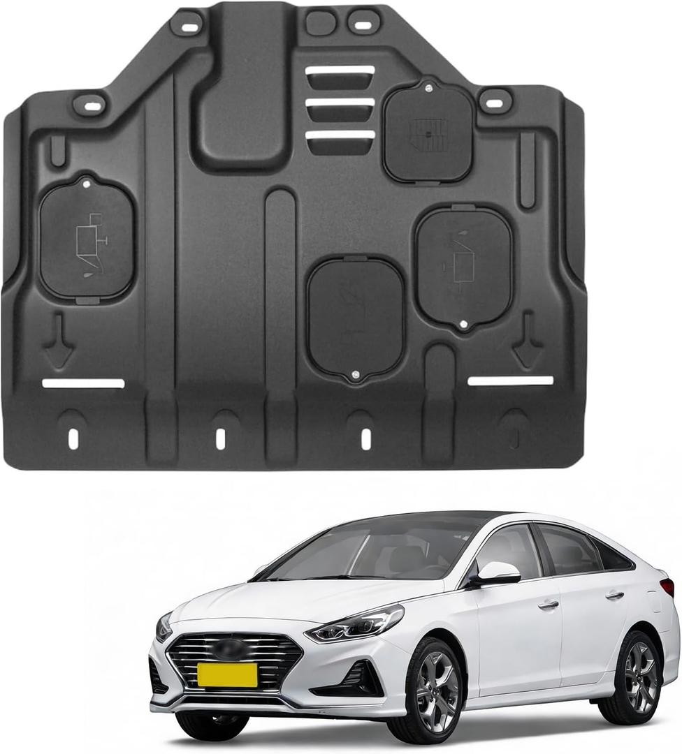 Front Engine Splash Shield Fit for 2015-2017 Hyundai Sonata/Kia Optima 2016-2020, Direct Replacement Engine Splash Guard,Engine Guard for Underbody Protection