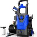 AgiiMan Electric Pressure Washer, 5000 PSI Max 3.6 GPM Power Washer Electric Powered with 20FT Hose, 4 Nozzles, Foam Cannon, High Pressure Cleaner Machine for Cars, Patios, Driveways, Fences, Blue