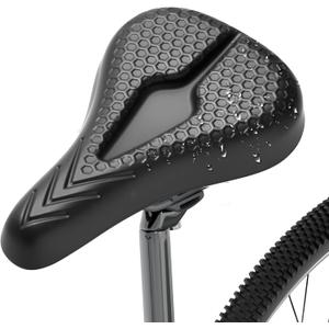 Bike Seat Cushion High-Resilient, Gel Padded Bike Seat Cover for Men & Women, Breathable & Hollow Design Comfort Bike Saddle for Cycling, Mountain Bikes,Road Bikes, Exercise Bikes