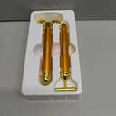 Amirce Face Massager Roller Golden 3D Roller Electric Facial Roller and T Shape Facial Roller Massager Kit Face Rollers