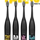 Made by Dentists Sonic X Electric Toothbrush  Rechargeable Kids Sonic Toothbrush, 8X Plaque Removal, 2 Speed Modes, 2-Minute Time, 6 Brush Heads Included, Tweens Ages 7+, Today was A Good Day Edition