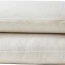 TOSMO Pure Linen Pillowcases 1 Pair, 100% French Natural Flax Pillow Cases (Queen, 20x30 inches) - Off White