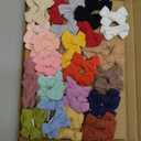 CLLOT 40 Pieces 2inch Girls Hair Bows Linen Fabric Bows Alligator Clips Hair Accessories for Baby Toddlers and Infants20 Pairs Mini Bow