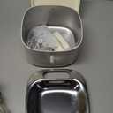 oneisall Wireless Cat Water Fountain, 3.5L/ 118oz Battery Operated Pet Drinking Fountains Stainless Steel for Cats Indoor, Cordless Cat Fountains with Motion Sensor, Stainless Steel White(Hale 3.5L)