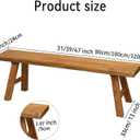 Wooden Bench Indoor Farmhouse Narrow Entryway Bench, Skinny Bench for End of Bed, Entryway Benches, Noddle Wood Bench for Dining Room (39.37in)