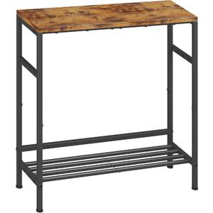 Homeiju Entryway Table 31.5" Width, 2-Tier Console Table with Adjustable Shelves, Industrial Sofa Table with Storage, Foyer Tables for Entryway, Hallway, Kitchen, Living Room and Bedroom, Vintage