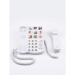 Excelltel Big Button Phone for Seniors, Corded Landline Telephone with Handsfree Function and 9 Groups of Memory, OneTouch Dialling, Suitable for People with Vision Disorders/Hearing Damage (EXLD858HF)