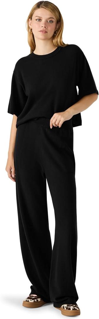 Steve Madden womens Kori Sweater Pant (Small, Black)