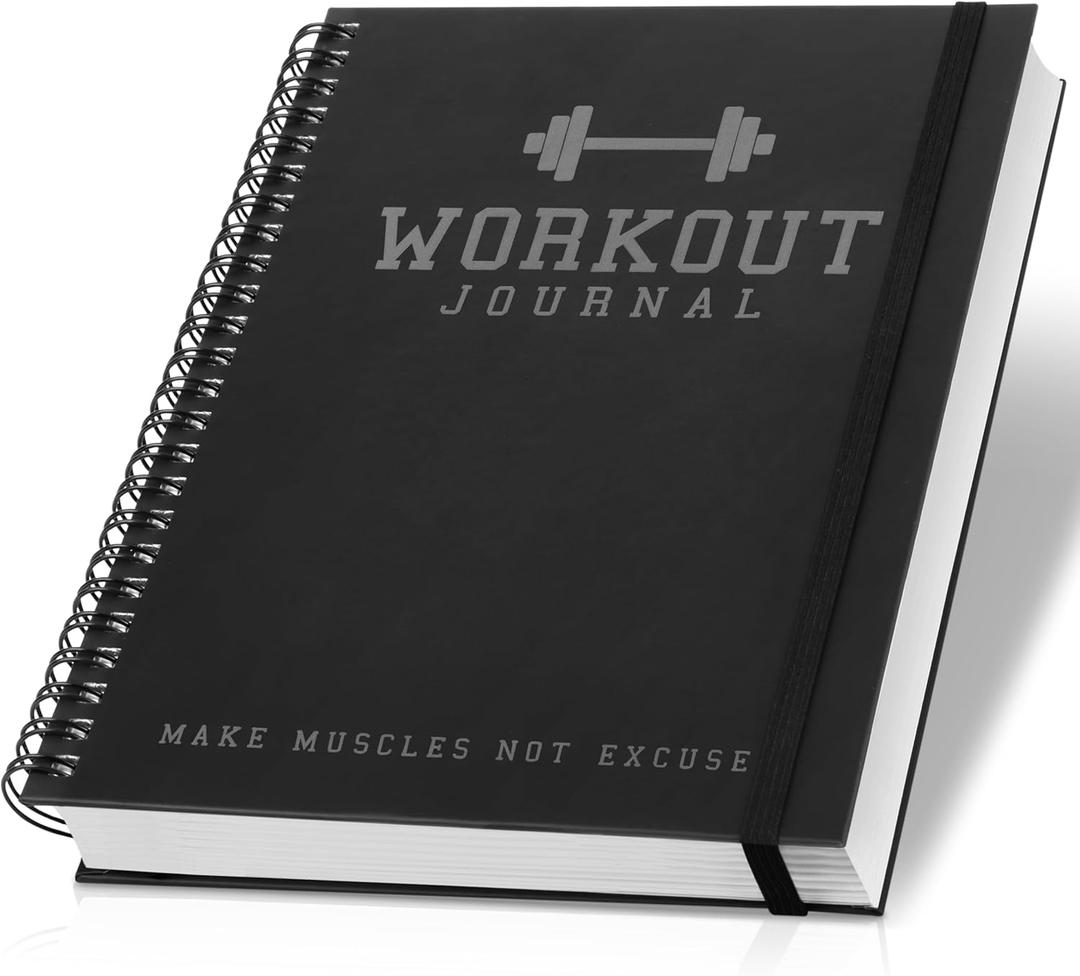 The Ultimate Fitness Journal for Tracking and Crushing Your Gym Goals - Detailed Workout Planner & Log Book For Men and Women - Great Gym Accessories With Calendar, Nutrition & Progress Tracker (Black)