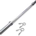Kendal Olympic Barbell Bar Weight Bar, Workout Barbell Weight Straight Weightlifting Bar with Spring Collars for Gym Equipment, Home Fitness Exercise Weights Equipment (6 FEET)