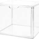 Clear Acrylic Display Case with Magnetic Lid-Dustproof Plastic Book Storage box,Clear Box,Purse Storage Organizer,Action Figure Display Case,Acrylic Sneaker Shoe Box(1 Pack)