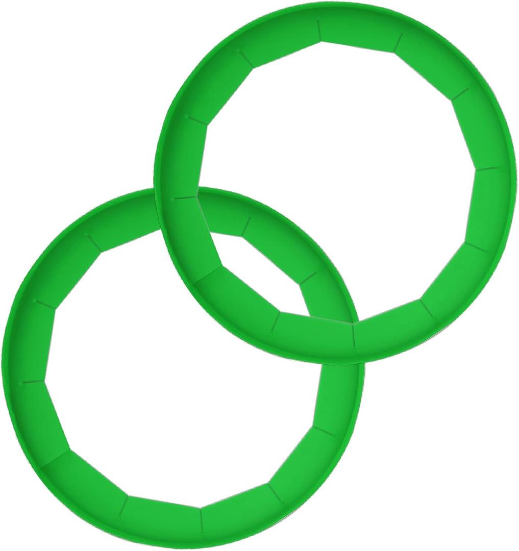 Adjustable Silicone Pie Crust Shields - Baking Protectors Cover Pie Edge, Fit 8-11.4 Inch Pies (2 PCS (Green))