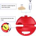 Teloon Solo Tennis Trainer Rebound Ball with String for Self Tennis Practice Training Tool for Adults or Kids Beginners with 2 String Balls Elastic and a Portable Mesh Bag, 21*21*5cm