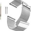 Moran Stainless Steel Watch Band Quick Release Replacement Metal Strap  22mm for Men Women