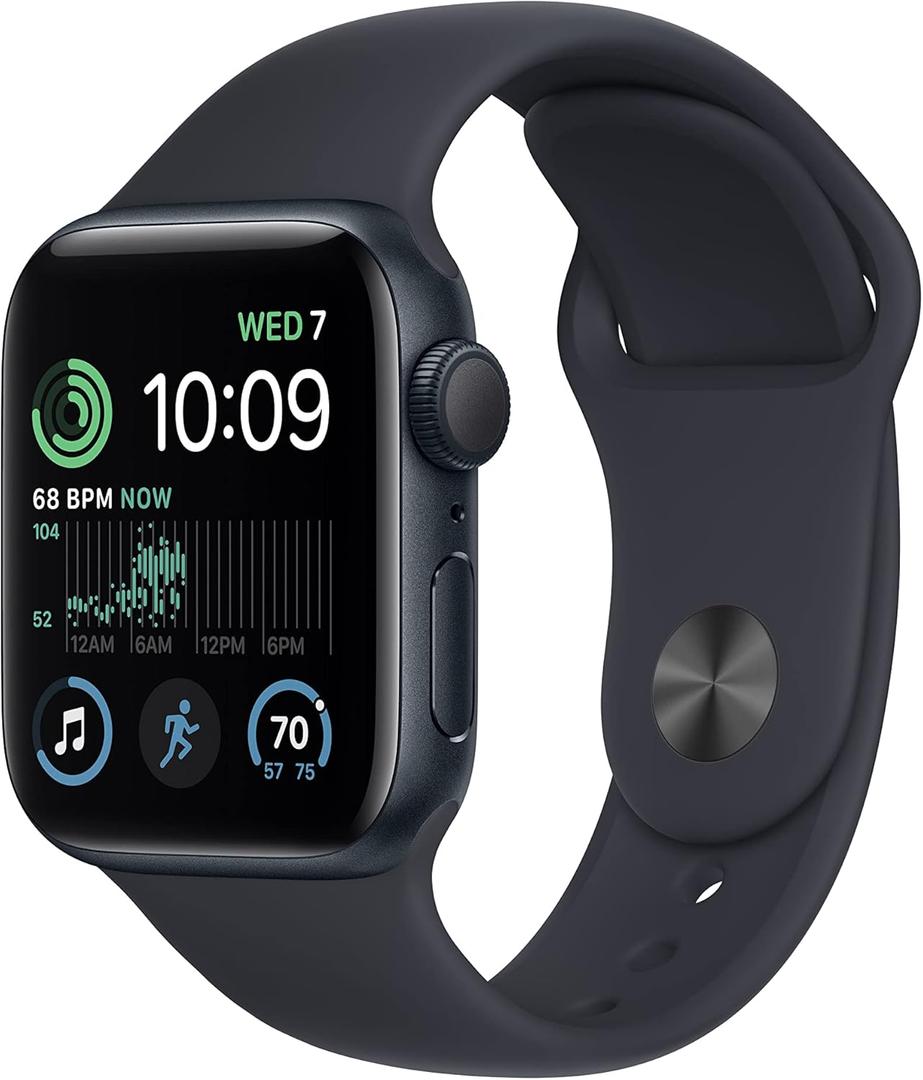 Apple Watch SE (2nd Gen) (GPS, 40mm) - Midnight Aluminum Case with Midnight Sport Band, M/L