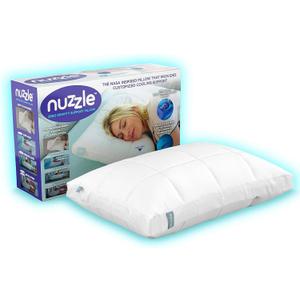Nuzzle Cooling Adjustable Pillow for Side Sleepers, Luxury Standard Size Bed Pillow Hotel Collection - Best Adjust Height Soft Firm Pillow for Back, Stomach or Side Sleepers - Home Gifts (White)