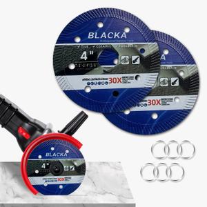 4" Rock Slabs Grinding Disc High Hardness Ceramic Cutting Disc Diamond Saw Blades, 105mm Diamond Saw Blade for Rock Slabs, Compatible with Angle Grinder (2)