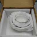 Porcelain Serving Bowls set for Entertaining, 3-11-20-32-50 Ounce, Scratch Resistant, 5 Piece Serving Bowl Set, Prep Salad Bowls for Christmas Thanksgiving, Dishwasher Safe, Pure White