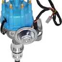 A-Team Performance Ready to Run Distributor - Blue Cap, 5.0 HO Small Block Windsor V8-2-Wire Setup & Distributor Cap Rotor Kit - Compatible with Ford Windsor V8 (221,260,289,302)