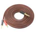 1/4 TS to Banana Plug,6.35mm TS Phono to Banana Plug Speaker Audio Cable,Gold-Plated 1/4 TS Male to Dual Banana Plugs OFC HiFi Speaker Wire for DJ Application, Mixer, Headphone Jack-16.5ft (5m)