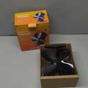 4-Blades Heat Powered Wood Stove Fan + Magnetic Thermometer, 122F Start Non Electric Eco Fireplace Fan for Gas/Pellet/Log/Wood Burning Stoves, Silent Operation, 2-Years, N429, Black