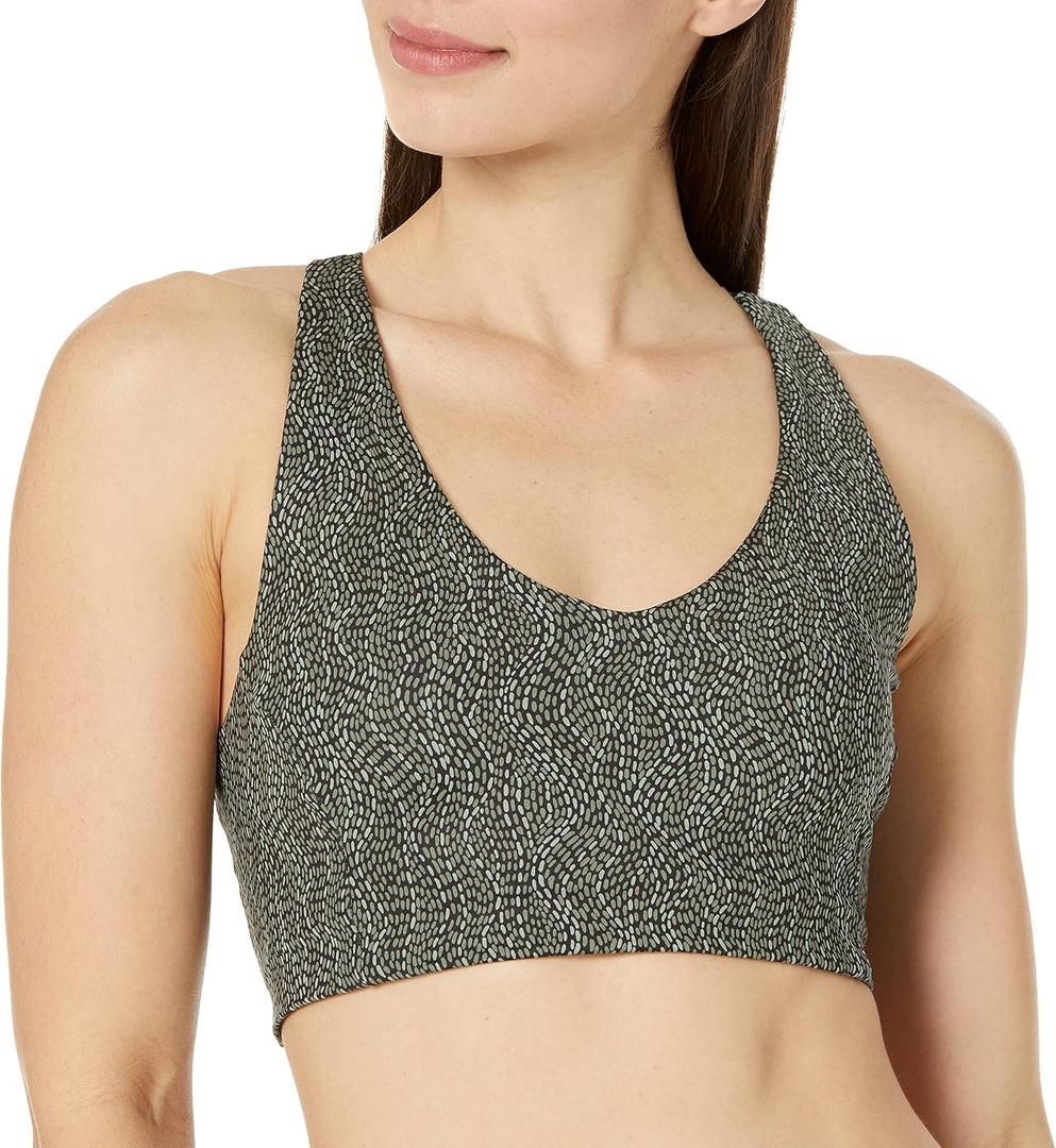 Amazon Essentials Women's Active Sculpt V-Neck Medium Support Sports Bra