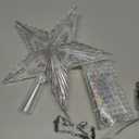 Christmas Star Tree Topper 9.5inch 17 Colors 8 Dynamic Modes with Versatile Remote Controller 3AA Battery Powered for Christmas Tree Dcor