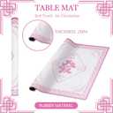 Mahjong Mat for Table, American Mahjong Mat with Printed Rules, 31.5" x 31.5", Anti-Slip, Noise-Reducing Table Cover for Mahjong, Poker, Board Games, Dominoes, and Card Games, 31.5 inches x 31.5 inches x 0.08 inches
