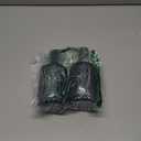 Luxury 4.2 Inch Glass Powder Container with 2 Plush PuffsNon-Sealed Organizer for Body Powder&MakeupSetting Powder Applicator w/Loose Powder Storage(Pointed Cylinder-Dazzling Colors-Large)