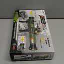 Toy Rocket Launcher, Rocket Gun with 3 Foam Rockets, Toy Rocket Barrel Launcher RPG Gun, with Sound, Vibration, LED Effects, Military Pretend Play Blaster Toy Gun (Dark Green)