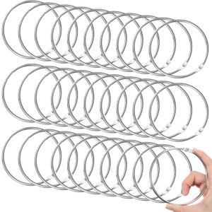 30 Pcs 4 Inch Large Binder Rings, Metal Ring for Index Cards for Home School Office, Index Cards, Photos, Documents and Other DIY Craft Supplies