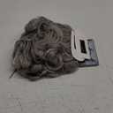 Curly Hair Extensions,LEOSA 4PCS 16 inch Clip in Hair Extensions Short Soft Natural Hairpiece Lace Weft Curly Wave Clip Ins Extensions Invisible for Women,Light Silver Grey