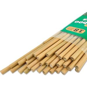 Jollybower 1/4” D Bamboo Stakes, 18 Inch Plant Stakes, Natural Garden Stakes for Tomato, Bean, Flowers,Trees Potted and Climbing Plant Support, 10 Pack