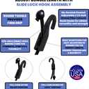 Holden USA - Ladder Clamp Stabilizer Clip Secure Safety Clamp for Roof, Gutters, and Wall Prep Durable Support Cord for Roofing and Gutter Tasks (Pair / 2 Units)