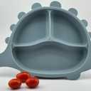 Dinosaur Feeding-shaped silicone baby plate/Suction Plates for Baby/NO BPA