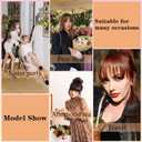 AISI QUEENS Clip in Bangs 100% Human Hair Extensions Brown Black Clip on Fringe Bangs with nice net Natural Flat neat Bangs with Temples for women One Piece Hairpiece (French Bangs, Ash Blonde)