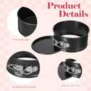 8Pcs Springform Pans Nonstick, 4.7 Inch Stainless Steel Springform Cake Pan with Removable Bottom Round Mini Cheesecake Mold for Cakes, Cheesecakes, Pizzas and Quiches, 12cm/4.72inch