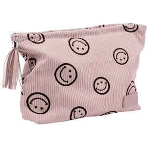 Makeup Bag Small Cosmetic Pouch: Cosmetic Bag for Purse - Cute Make up Bags with Tassel - Gifts for Teen Girl (02-Pink)