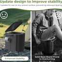 Portable Camping Toilet Kit for Adults, Upgrade Travel Potty Seat with Lid Removable Paper Holder and Absorbent Gel, for Camping, Hiking, Truck, RV Toilet, Grey