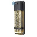 HWH INVESTMENT Dusk to Dawn Sensor Outdoor Wall Lamp, Modern LED Exterior Wall Sconce Lantern, Black Finish with Crystal Bubble Glass, 5HW9-B-P BK