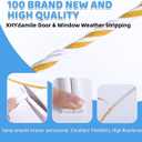 Door & Window Weather Stripping, Soundproof Insulation Seal Strip with Self-Adhesive Rubber Collision Protection