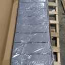 VECELO Queen Size Bed Frame with Upholstered Headboard, Velvet Platform Bedframe Mattress Foundation, Strong Wood Slat Support, No Box Spring Needed, Grey