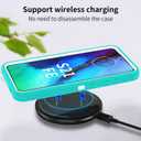 for Samsung Galaxy S21 FE 5G Case, S21 FE Heavy Duty case,[Military Grade Protective ][Shockproof] [Dropproof] [Dust-Proof], Compatible with Samsung Galaxy S21 FE 5G (Teal-White)